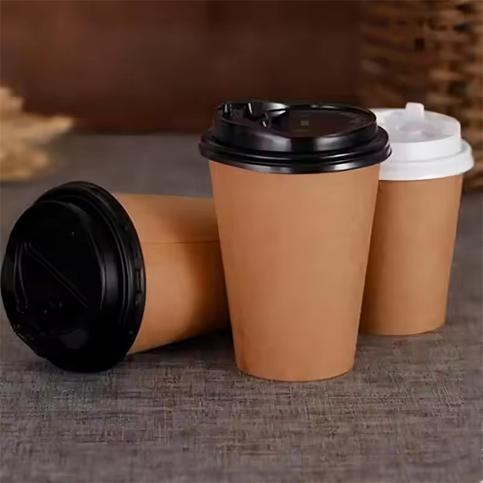 Kraft paper cup with lid from disposablesinc.com The best import service in China. Import your disposable items from us.